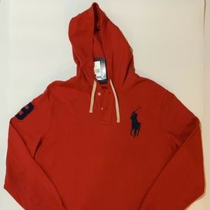 POLO RALPH LAUREN BIG PONY HOODIE POLO SHIRT XL